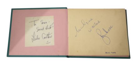An autograph book featuring a number of Hollywood stars