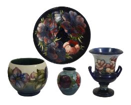 Four pieces of Moorcroft pottery