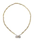 A diamond-set flexible link necklace by Lalaounis