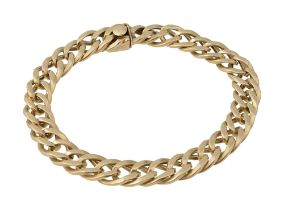 A flattened curb-link bracelet