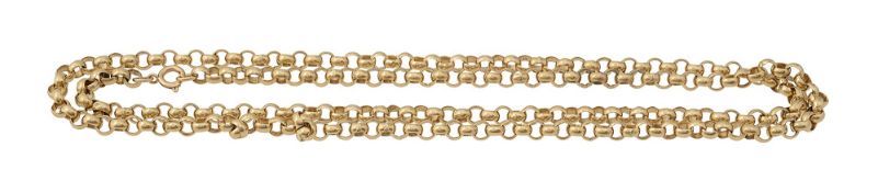 A 9ct gold belcher chain