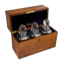 A late Victorian mahogany tantalus