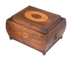 A Regency rosewood work box