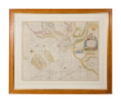 Essex. Collins (Greenville) A sea chart of Harwich Woodbridg