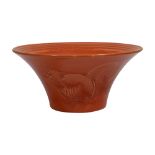 A Susie Cooper Studio Ware orange glazed pottery bowl