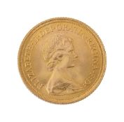 An Elizabeth II gold full sovereign, 1974