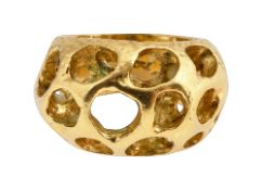 An 18ct gold open-work ring