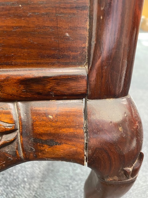 A Chinese blackwood piano stool - Image 2 of 5