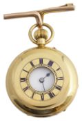 An 18ct half hunter pocket watch