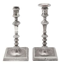 A pair of George II silver candlesticks (2)