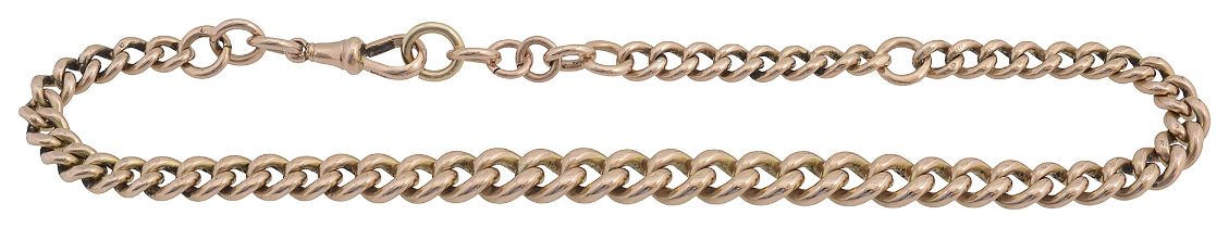 A 9ct gold curb-link chain