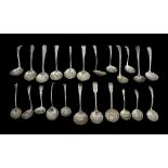 A collection of mostly Victorian and Edwardian silver sifter spoons