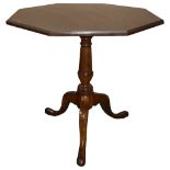 A George II mahogany tripod table