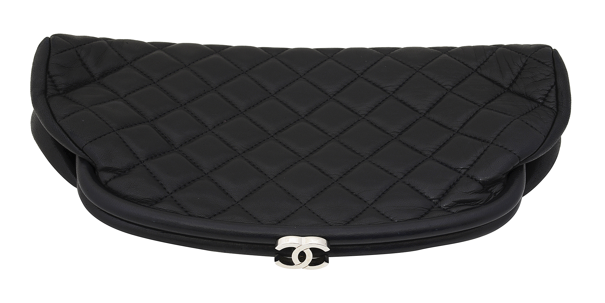 A Chanel black lambskin leather clutch bag - Image 3 of 3