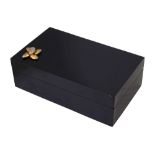 A Boisseliers Du Rif black lacquered sugared almond box