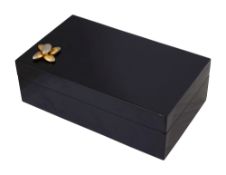 A Boisseliers Du Rif black lacquered sugared almond box