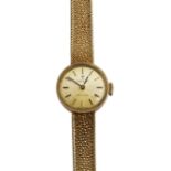 A 9ct gold lady's wristwatch by Tissot