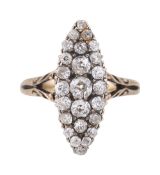 A late Victorian diamond-set ring