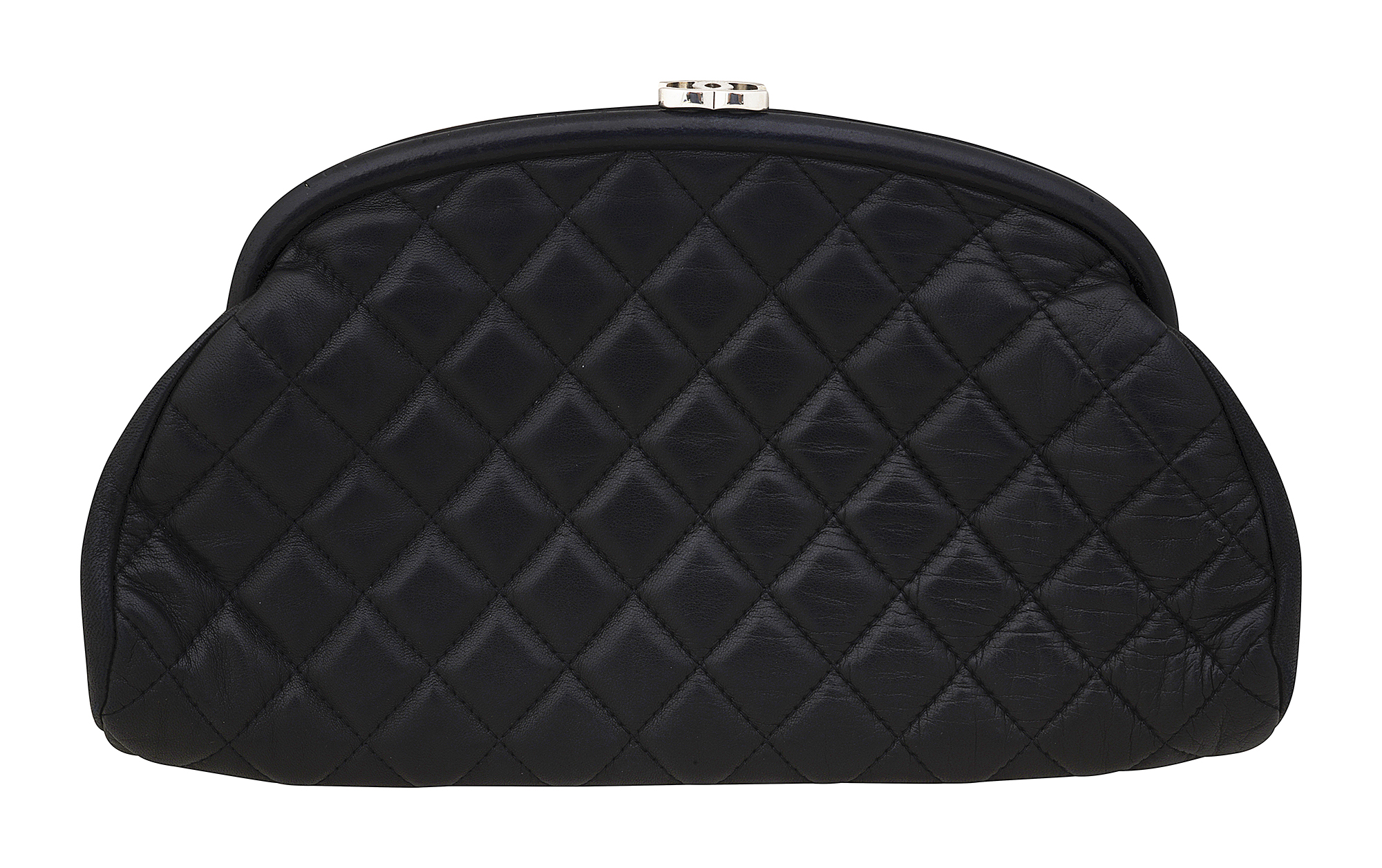 A Chanel black lambskin leather clutch bag - Image 2 of 3