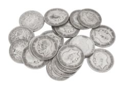 A small quantity of mostly George V pre 1920 silver half crowns
