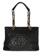 A Chanel black leather Grand handbag