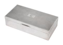 An Elizabeth II silver table cigarette box