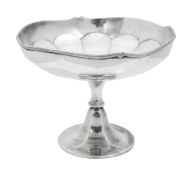 An Edwardian silver pedestal dish
