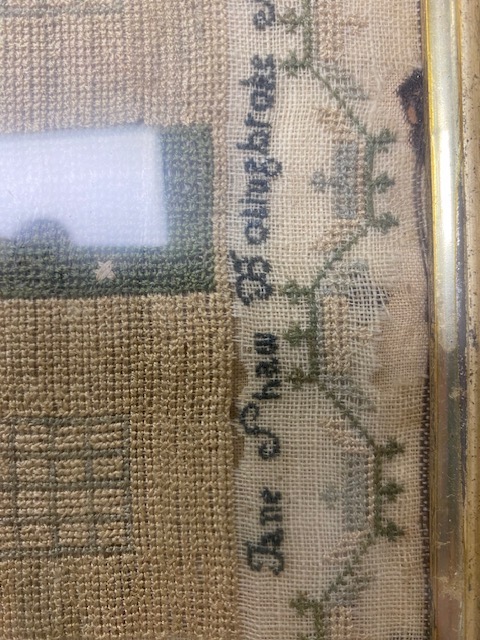 A Victorian needlework sampler, by Jane Shaw Bollingbroke, dated 1855 - Image 3 of 5