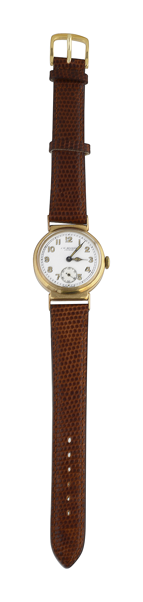 A gentleman's J. W. Benson 9ct gold Trench wristwatch