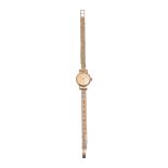 A 9ct gold lady's manual wind Zodiac bracelet wristwatch