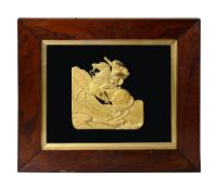 A 19th century ormolu relief plaque of Napoleon