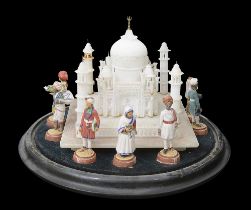 An Edwardian alabaster model of the Taj Mahal