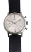 A gentleman's 1960s' Edox stainless steel chronograph wristwatch