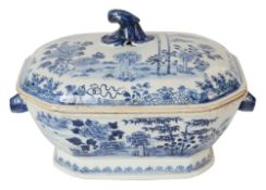 An 18th century Chinese export blue and white