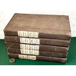 T. SMOLLITT, 'HISTORY OF ENGLAND', 1817, FIVE VOLUMES, BOARD BACKS