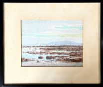 FLAXNEY STOWELL, WATERCOLOUR- 'LOOKING TOWARDS THE CALF', SIGNED, FRAMED AND GLAZED