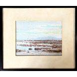 FLAXNEY STOWELL, WATERCOLOUR- 'LOOKING TOWARDS THE CALF', SIGNED, FRAMED AND GLAZED