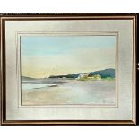 DAVID BYRNE, WATERCOLOUR, STRAND HALL FARM GAMSEY BAY ISLE OF MAN, SIGNED, FRAMED AND GLAZED