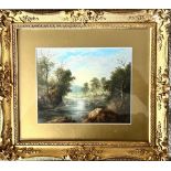 W. W. GILL, OIL ON BOARD- 'ON THE IRWELL NR MANCHESTER', SIGNED