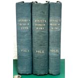 THOMAS ARNOLD, 'HISTORY OF ROME', 1845, THREE VOLUMES, CLOTH BACK