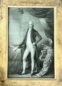 MONOCHROME ETCHING OF WILLIAM PITT, FRAMED AND GLAZED, APPROX 61 x 40cm