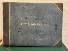 ALBUM OF PHOTOGRAPHS, EGYPT, SUEZ CANAL AND NAPLES CIRCA 1890s, APPROX FORTY PHOTOS, APP. 28 x 38cm