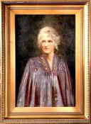ATTRIBUTED TO WILLIAM A SHACKLETON, OIL ON CANVAS, PORTRAIT OF A LADY, GILT FRAME, APPROX 86 x 56cm