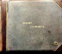 ALBUM CONTAINING APPROX THIRTY-TWO LARGE PHOTOGRAPHS OF HOBART AND TASMANIA DISTRICT