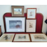 PARCEL OF PICTURES, PRINTS, ENGRAVINGS ETC ALL IN USED CONDITION, UNCHECKED