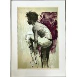 DONALD HAMILTON FRAZER, SCREENPRINT- 'DANCER AT REHEARSAL', SIGNED LOWER RIGHT, FRAMED AND GLAZED,