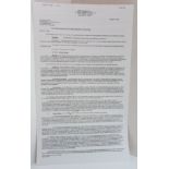 Contract for Michael Jackson 30th Anniversary Celebration The Solo Years, dated August 13th 2001