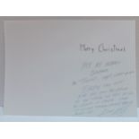 Michael Bolton Christmas Card from signed at bottom