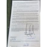 Contract for Michael Jackson 30th Anniversary Celebration The Solo Years, dated August 17th 2001