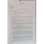 Contract for Michael Jackson 30th Anniversary Celebration The Solo Years, dated August 6th 2001
